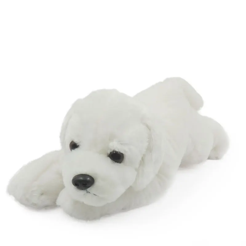 white stuffed dog toy