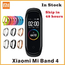 Xiaomi Mi смарт-браслет 4 Bluetooth 5,0 фитнес-браслет AMOLED цветной сенсорный экран Музыка AI пульс