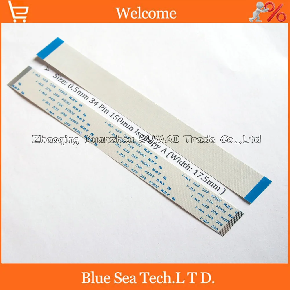 34 Pin FFC FPC Гибкий плоский кабель 0 5 мм Шаг 34pin 150 Isotropy A или Anisotropy B 20624.80C 60V|cable 0.5mm|cable