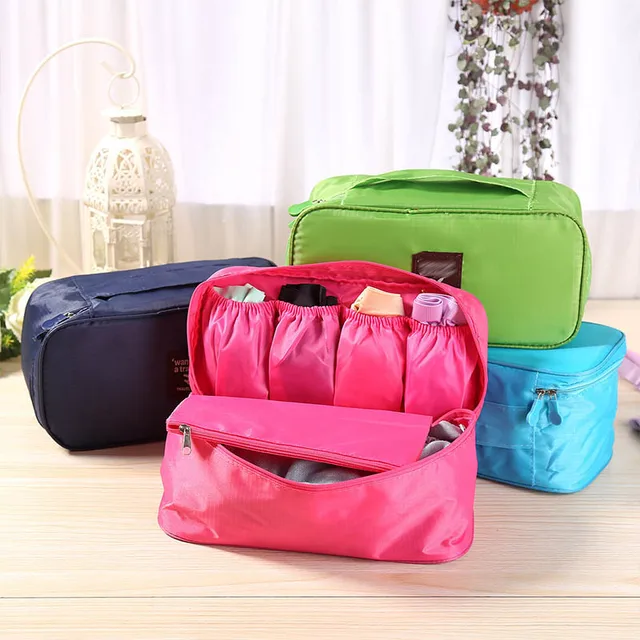 Oxford Travel Storage Bag Bra Underwear Bag Organizer Box Toiletry Cosmetic  Case 