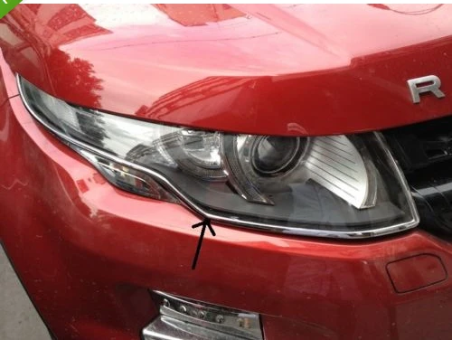 

abs Chrome Head Light Lamp Trim 2PCS for RANGE ROVER EVOQUE 2012