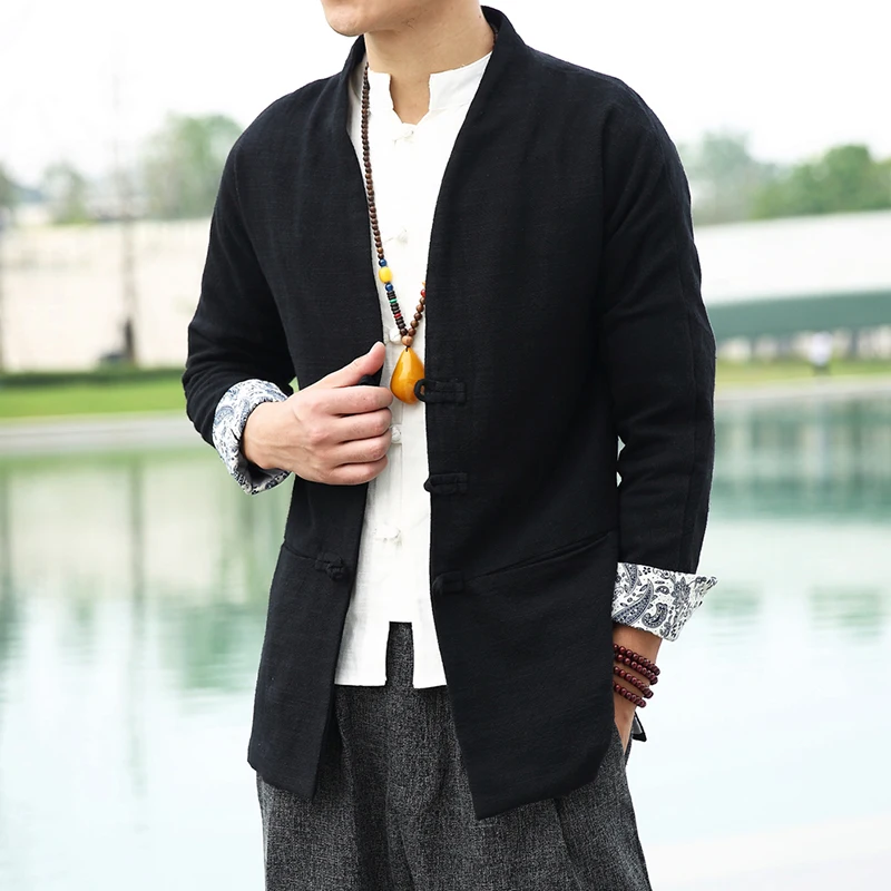 Chinese Style V-Neck Jacket Men Clothes Hip Hop Mens Jackets And Coats Black Streetwear Men Jacket Coat 2019 Spring Chinese Style V-Neck Jacket Men Clothes Hip Hop Mens Jackets And Coats Black Streetwear Men Jacket Coat 2019 Spring