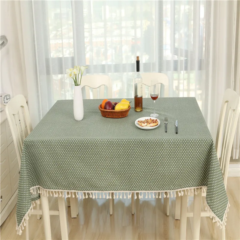Dot Plaid Table Cloth Dinner Rectangular Antiderapant ...