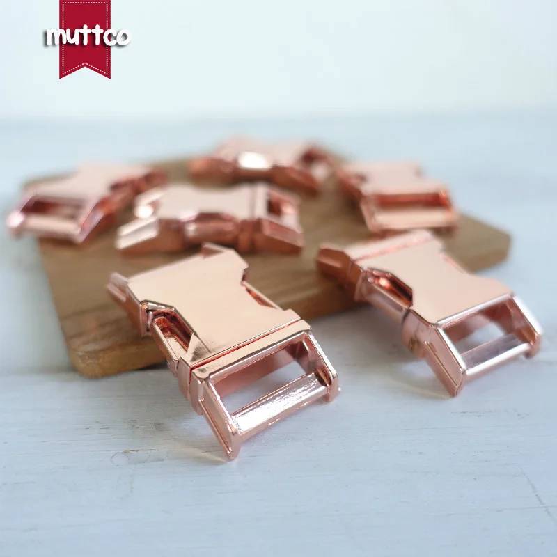 

50pcs/lot wholesale DIY puppy Collar rose gold 2.0cm diy backpack zinc alloy buckle dog cat Collar release buckle DCK-005