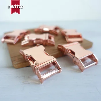 

50pcs/lot wholesale DIY puppy Collar rose gold 2.0cm diy backpack zinc alloy buckle dog cat Collar release buckle DCK-005