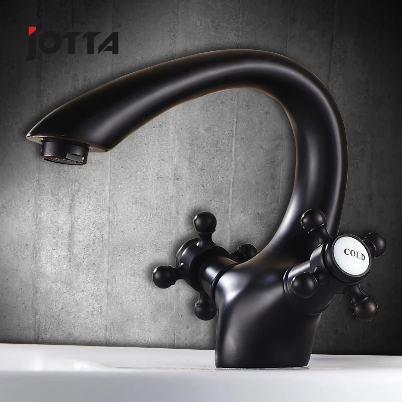 

Black basin faucet black bronze hot and cold faucet under the basin swivel faucets retro bathroom faucet