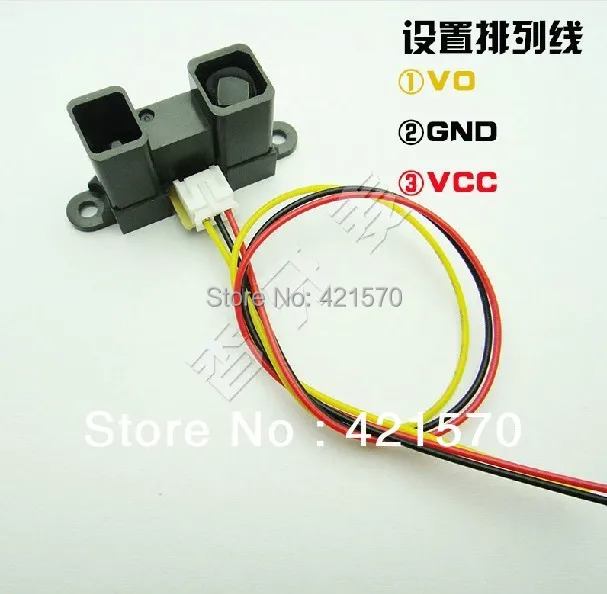 10PCS//LOT GP2Y0A21YK0F 100/% New 2Y0A21 10-80cm Infrared Distance Sensor Including Wires