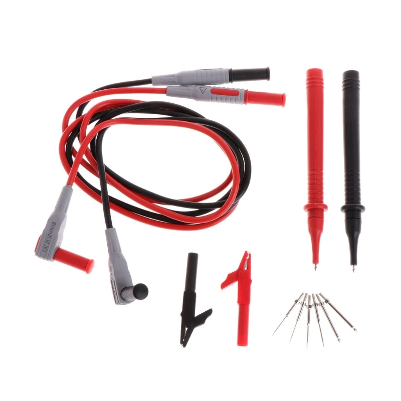 

P1300B 12 In 1 Test Lead Kit Alligator Clips Clamp Super Multimeter Probe Replaceable L15