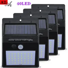 A2 Solar light outdoor solar energy Lighting 3.7V 40LED lamps Motion Sensor for home garden Street Yard Path Rode fenc wall