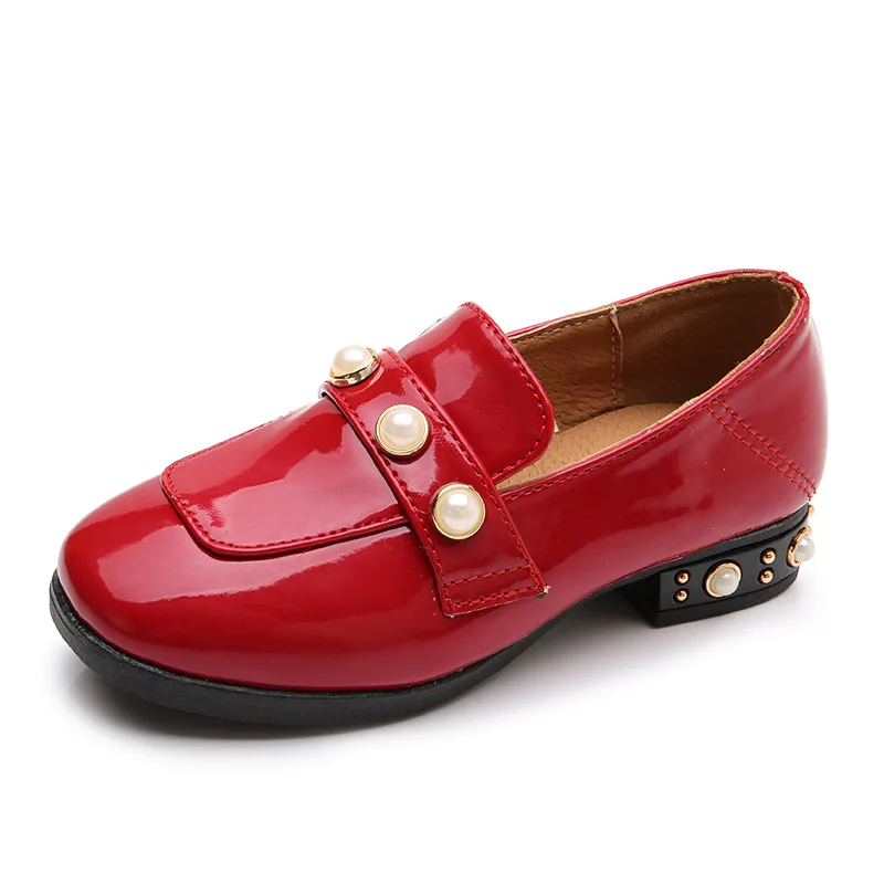 Spring Autumn New Kid Shoes Girls Princess Childrens Leather Shoes For Student Black Shoes 3 4 5 6 7 8 9 10 11 12 13 14 15T