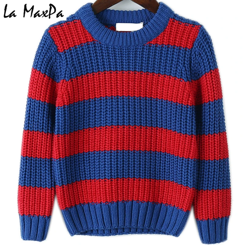 

Casual Boy Girl Sweaters knitted bottoming Thicken shirts solid unisex Wool Turtleneck Spring Autumn Winter Girls Stripe Sweater