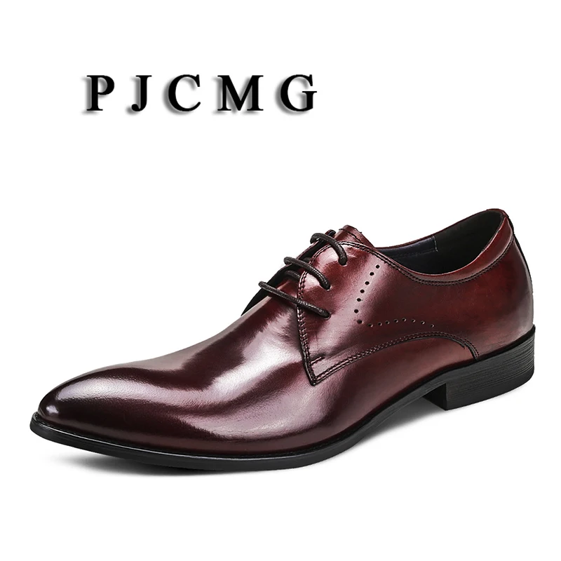 Sólida Negócios red Novos Genuíno Homens Do Preto Lace Vestido Couro up Formais Vermelho Sapatos Pé Casamento De Escritório Pjcmg Black Dedo Oxfords Apontado vinho HdCxn4C