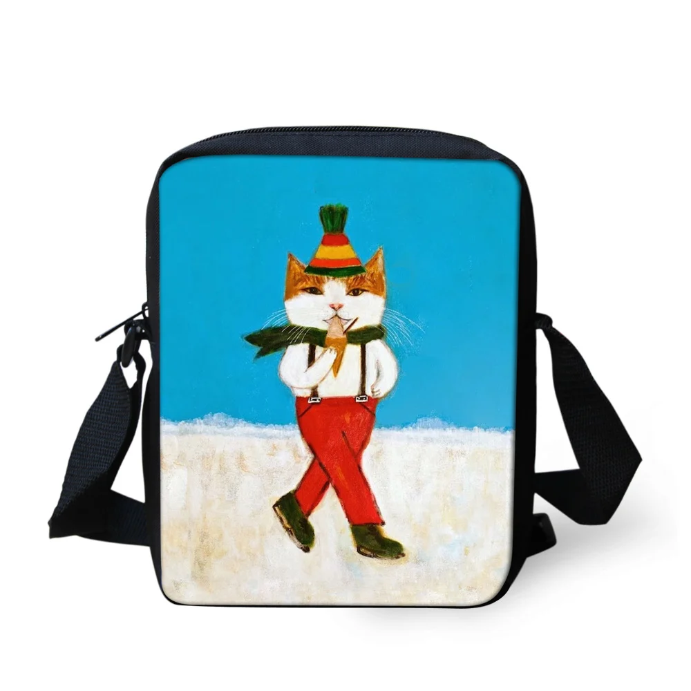 L1620E FORUDESIGNS/Милая мини-сумка-мессенджер с рисунком кота из мультфильма; детская сумка для книг; женские сумки; сумки через плечо для девочек-подростков; подарочные сумки - Цвет: L1620E