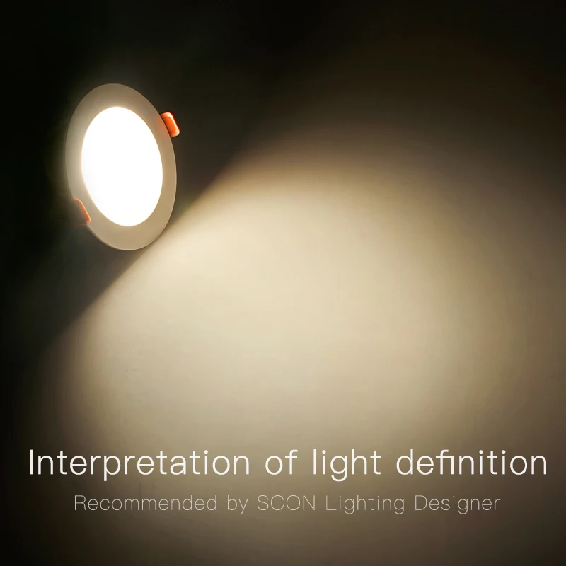 

SCON AC110-240V Led Embedded Ceiling Downlight 12W 3000k warm light 960LM Anti-fogging deep anti-glare Ra>93 Commercail lighting