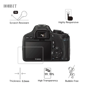 

2Pack For Canon EOS 550D / EOS 60D 0.3mm 2.5D 9H Clear Tempered Glass Screen Protector Digital Camera Anti-Scratch Film