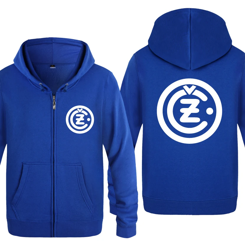 

Motocross CZ Logo Sweatshirts Men 2018 Mens Zipper Hooded Fleece Hoodies Cardigans