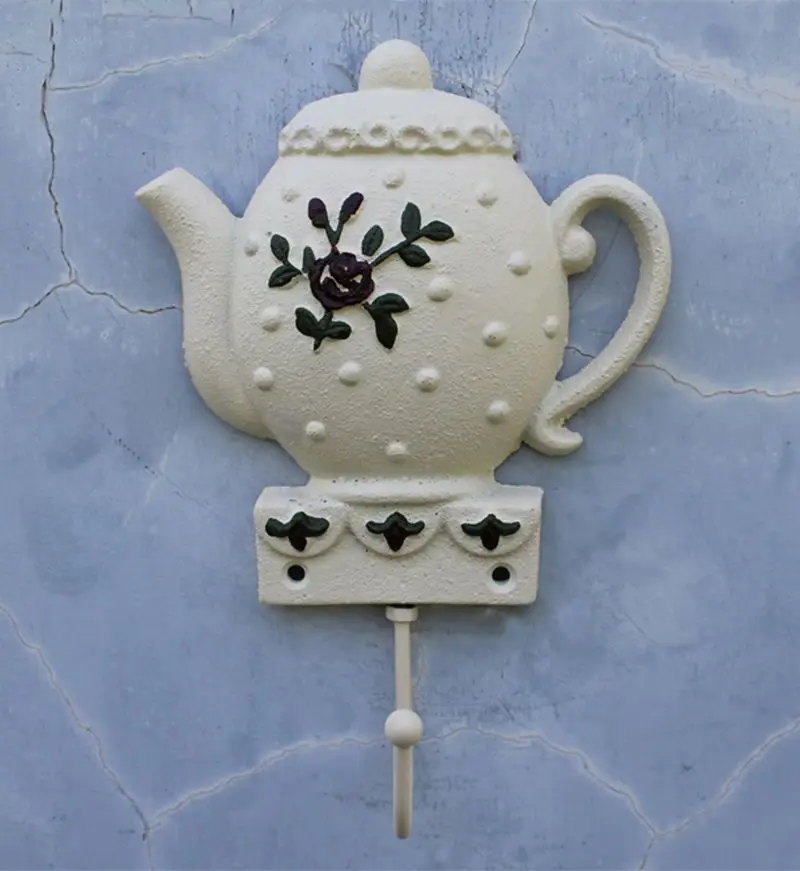 High grade Cast Iron Painted Kettle Hook Retro Wall Mounted Dress Hat