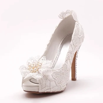

New Style Women White Peep Toe Casual Sandals Fashional Platform Shoes Thin High Heels Pumps Free Shipping