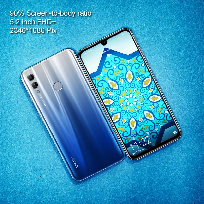Honor 10 Lite 128 ГБ глобальная версия мобильных телефонов 6 2 дюймов 3400 мАч Android 9 24MP