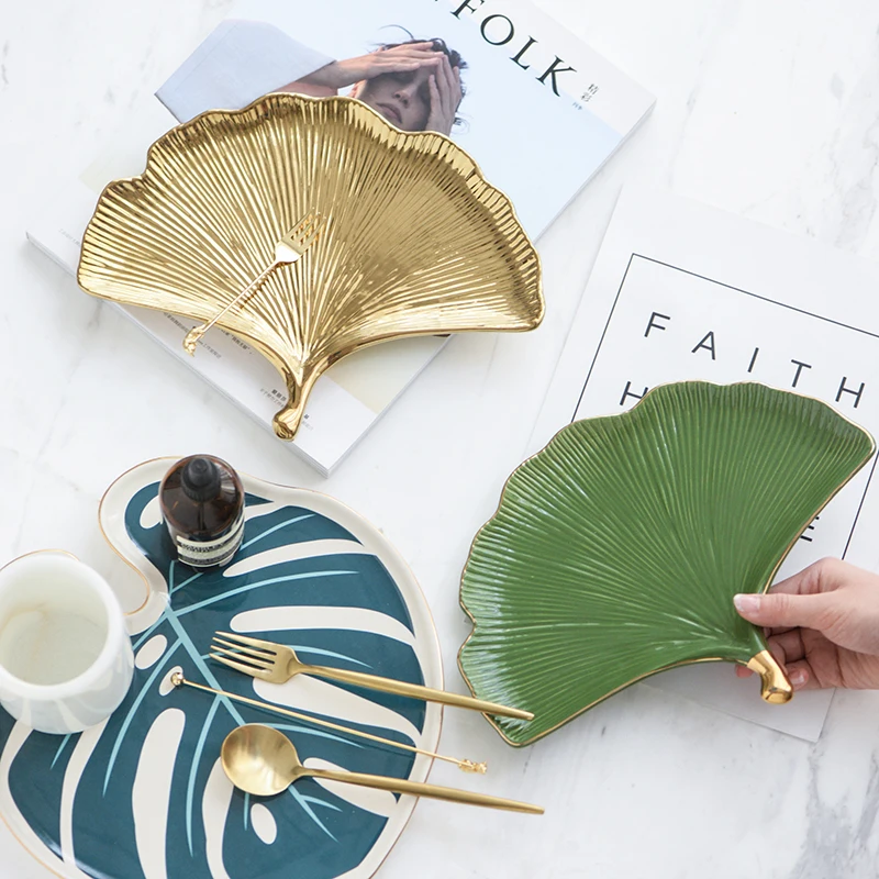 Тарелки Ginkgo biloba коробка для хранения ювелирных изделий декоративный поднос