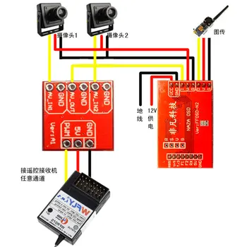 

Mini/AV video camera switcher,FPV multi-camera/angle switching/multi-axis image transmission aerial/electronic switch module