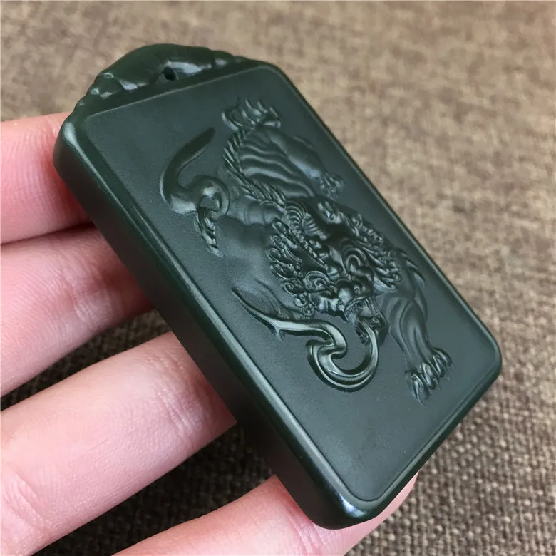 Сорта хотанской(Hetian) yulaokeng Qingyu pixu кулон мужского и женского пола предметы для того, чтобы защитить безопасность и привлекать богатство и животные hp97