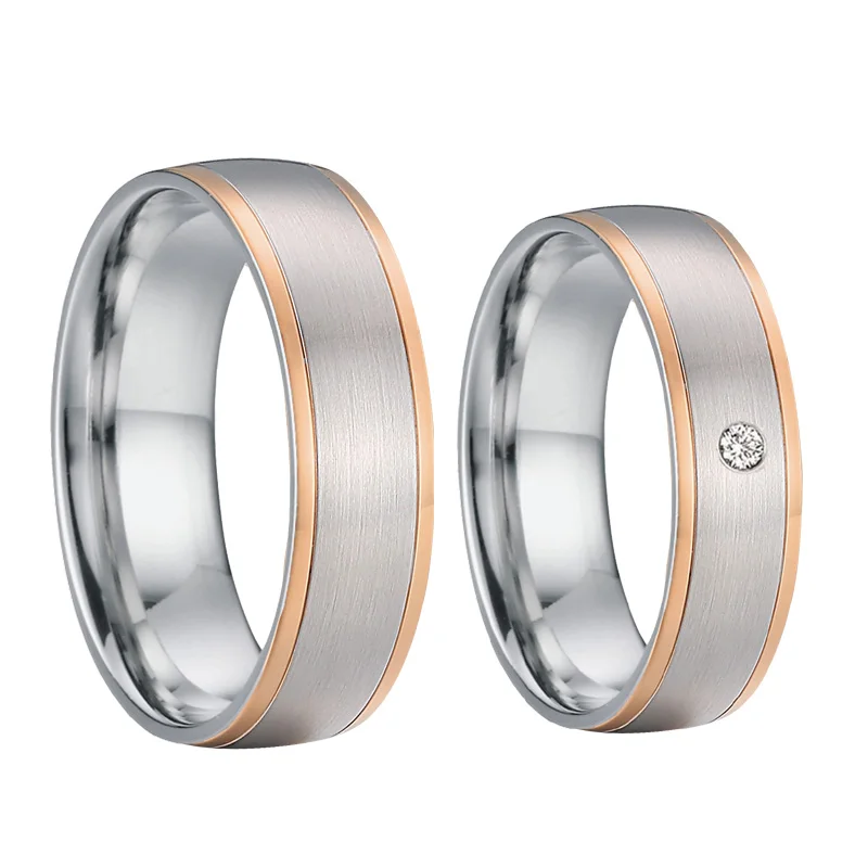 Alliances Wedding Band Couple Rings men Anniversary gift rose gold color promise Engagement Rings For Women (6)