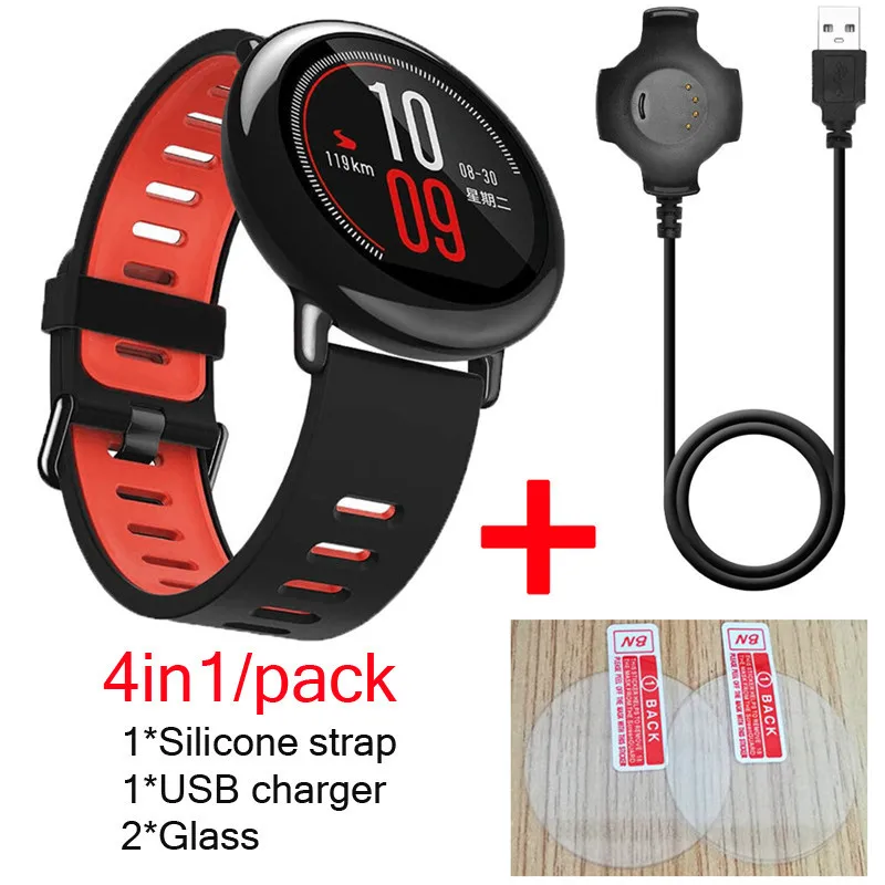 4в1 ремешок для оригинальных часов Xiaomi Huami Amazfit pace, силиконовый ремешок для часов, умные часы + USB зарядное устройство, док станция + Защитное стекло для экрана|Смарт-аксессуары| | АлиЭкспресс 4в1 ремешок для оригинальных часов Xiaomi Huami Amazfit pace, силиконовый ремешок для часов, умные часы + USB зарядное устройство, док станция + Защитное стекло для экрана|Смарт-аксессуары| | АлиЭкспресс