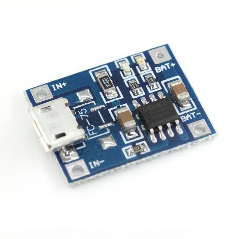 10 шт. зарядная плата TP4056 с Micro USB 5 В 1A 18650|Интегральные схемы| |