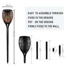 Пламя солнечный светильник s 2 шт./лот Танцующая Мерцающая лампа Mpow светодиодный водонепроницаемый солнечный светильник садовые светильники для дорожки Газон лампа