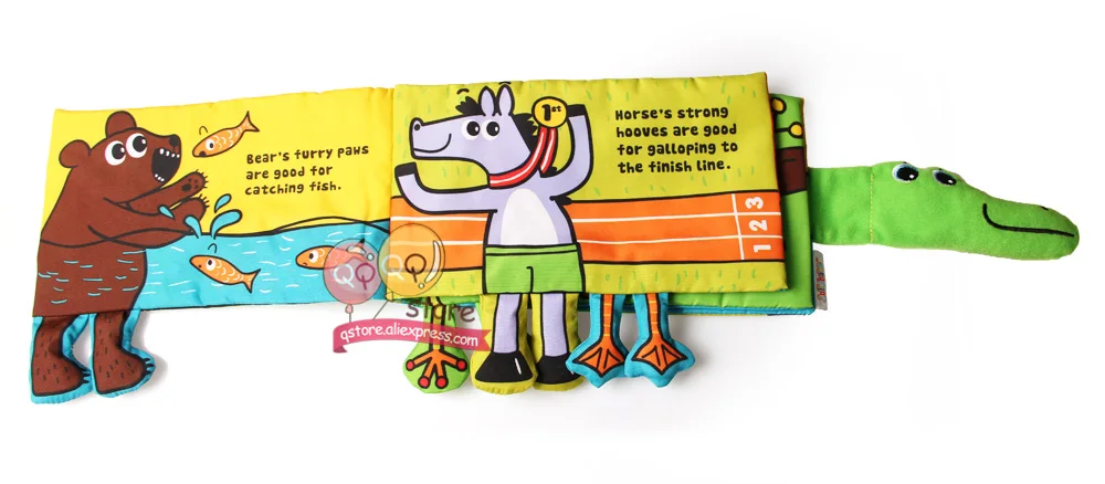 Jogo de Correspondência Brinquedos do Bebê para Crianças Jollybaby Cujos Pano Macio Atividade Livros Animais Jacaré Educativo Infantil Presente Pés 6 animais pés jogo de correspondência jacaré educativo
