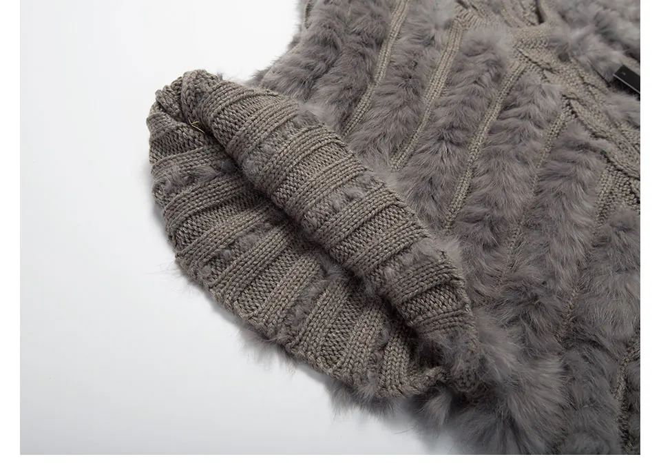 CT7022 Зимние новые женские трикотажные изделия/свитер, кроличья шерсть Половина рукава серый Модный комфорт два цвета на выбор