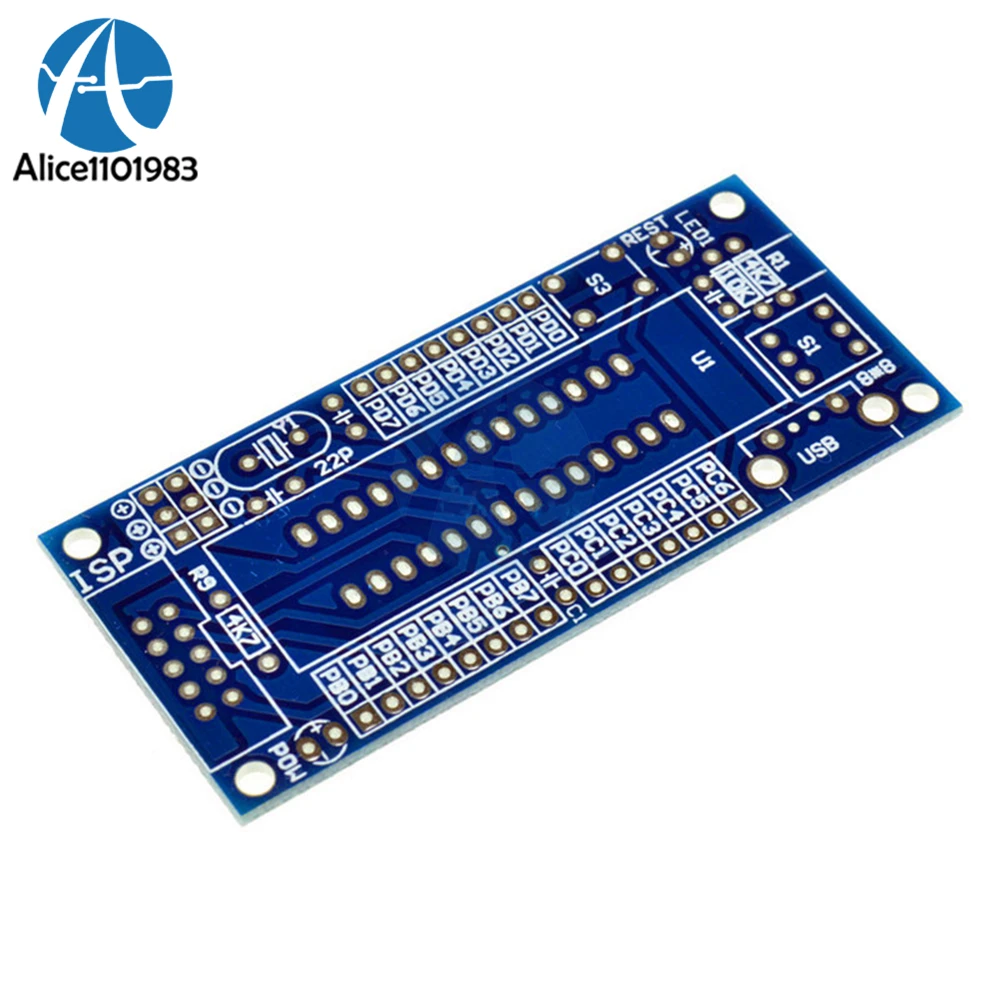 ATmega8 ATmega48 AVR минимальная система макетная плата миниатюрные электронные детали