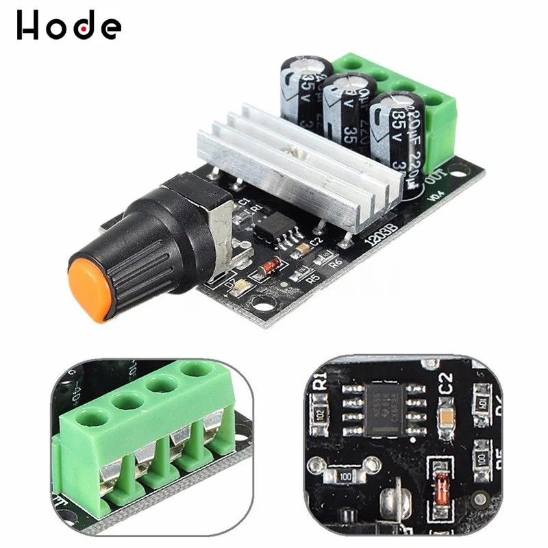 

PWM DC 6V 12V 24V 28V 3A Max 80W Motor Speed Control Switch Controller Adjustable from 5%-100% DC Motor Speed Controller