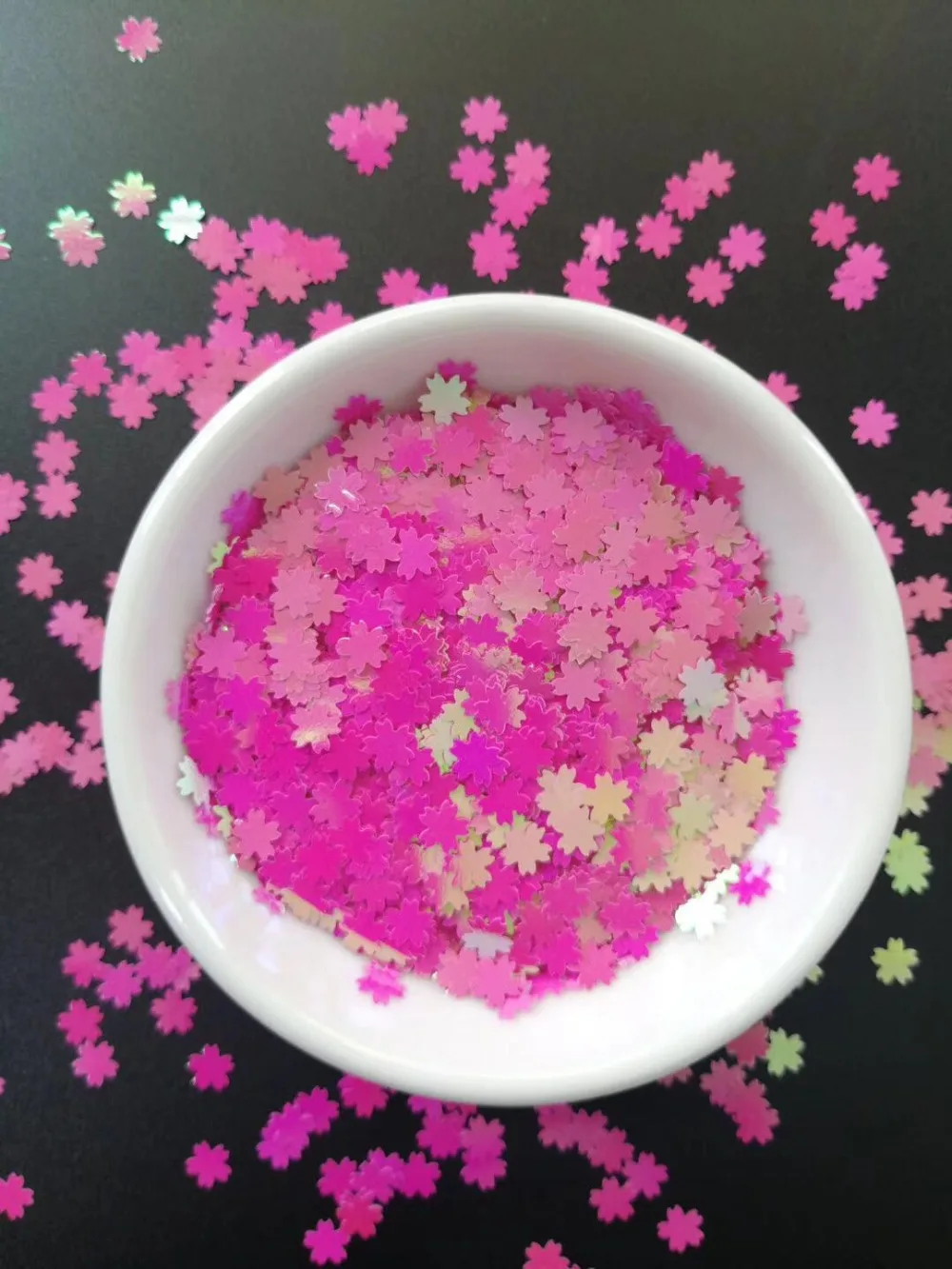 5 мм Kawaii Пастель переливающийся Сакура Cherry Blossom блеск смолы поставок ногтей Decoden слизь