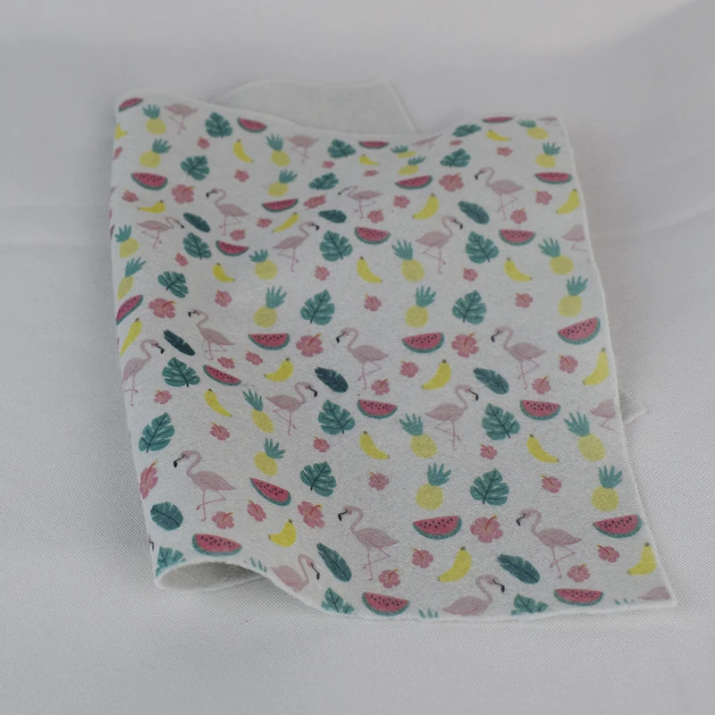 30X20 см A4 размер мягкий фетр ткань с цветочным принтом Фламинго feltro детский сад ручной работы товары для рукоделия feutrine