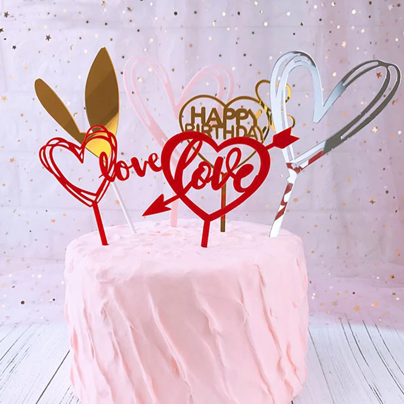 Valentine-s-Day-Acrylic-birthday-decoration-Cake-Topper-lovers-propose-marriage-Top-Cake-Happy-Birthday-Wedding