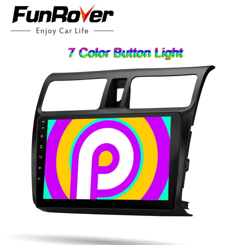Excellent Funrover 2.5D+IPS Android 9.0 Car Radio Multimedia dvd player For suzuki swift 2005-2018 stereos gps navigation video navi 2 Din 3