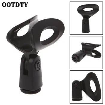 

OOTDTY Flexible Microphone Mic Stand Accessory Plastic Clamp Clip Holder Mount Black
