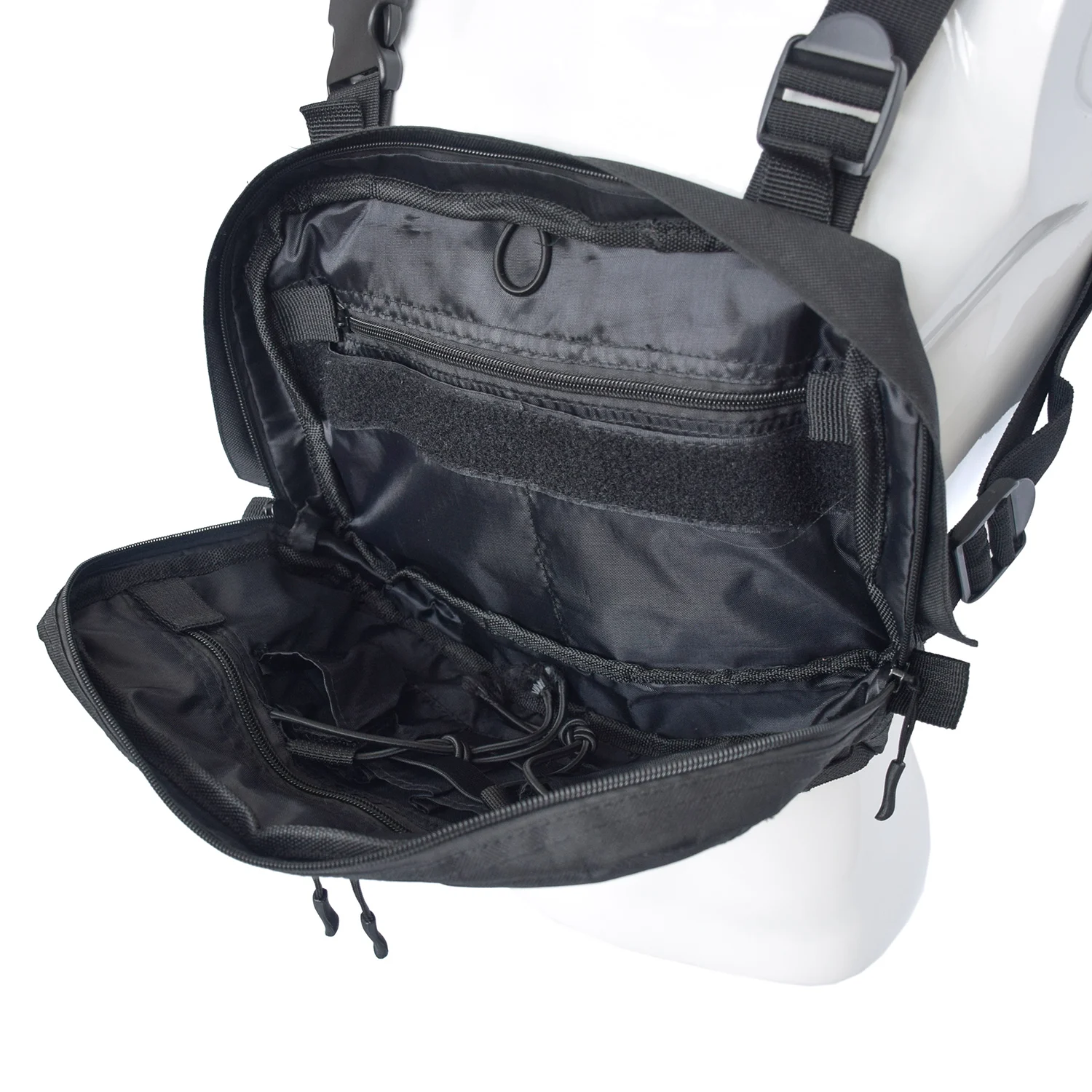 Черная Мужская нагрудная сумка, регулируемая тактическая сумка в стиле хип-хоп, уличная сумка, высокопрочная оксфордская Функциональная сумка Kanye West, поясная сумка 505