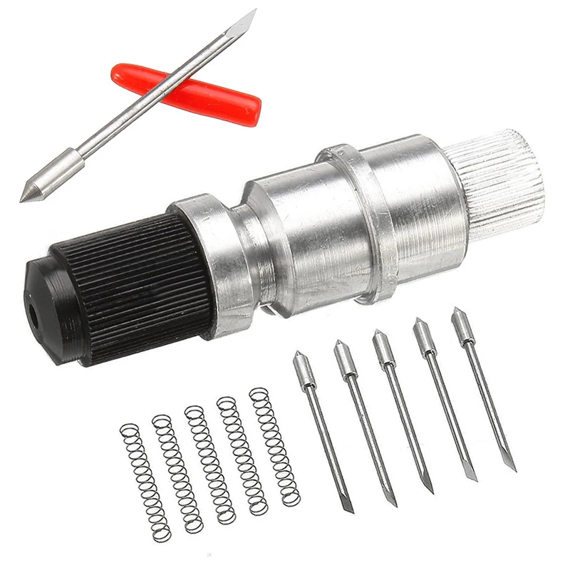 

1pc Blade Holder + 5pcs 45/60 Degree Blades with 5pcs Springs For Graphtec Vinyl Cutter Plotter