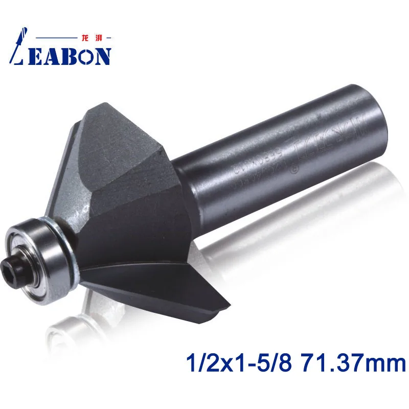 

LEABON Carving machine accessories 45 degree chamfer bit 1/2x1-5/8 71.37mm diameter for edge processing cutting