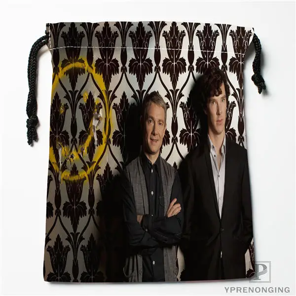 Drawstring Bags Пользовательские Шерлок Холмс Сумки на шнурке Печать Путешествия хранения мини мешок плавать Пешие прогулки игрушка мешок размер 18x22 см#0412-11-99 - Цвет: Drawstring Bags
