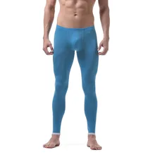 Новые мужские кальсоны, теплые штаны, тонкие нейлоновые прозрачные привлекательное нижнее белье для геев мужские облегающие леггинсы, подштанники, размер XL