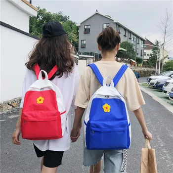 

2019 Female High Quality Canvas Travel Backpack Women Mochila Feminina Sac A Dos Back Pack School Bags For Teenage Girl Rucksack