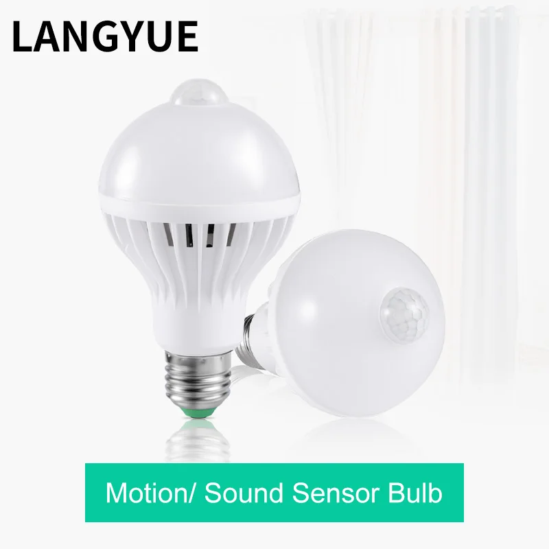 

Smart Bulb E27 Led Bulb with Motion Sensor Lampara Bombillas Led Lamp 220V Infrared Body Lamp Sound Lights with Motion Sensor