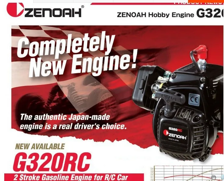 Zenoah G320RC 31.8cc 4-Bolt Engine - Complete with Clutch BAJA FG X1 Losi 5T