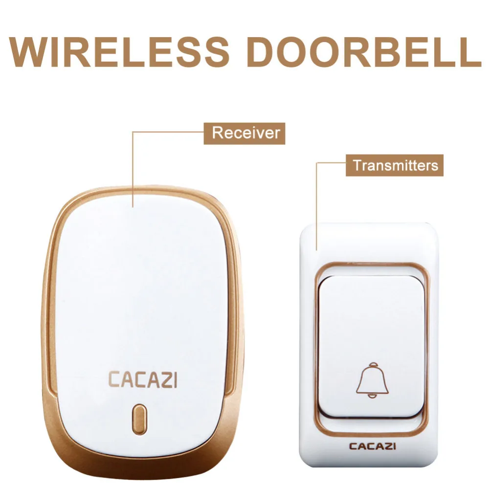 

1pc Wireless Smart LED Light Ring Doorbell Remote Control Call Bell 36 Rings US EU UK Plug