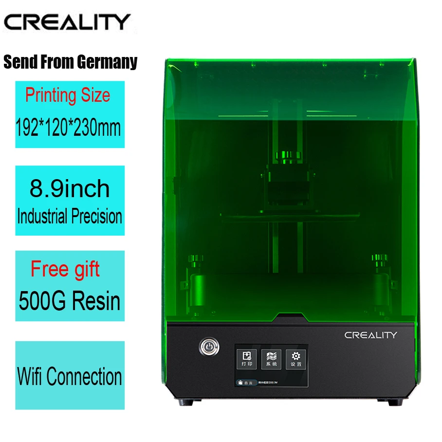 Creality SLA/DLP/lcd 3d принтер большой объем печати 192*120*230 мм Высокая точность Impresora 405nm УФ смола