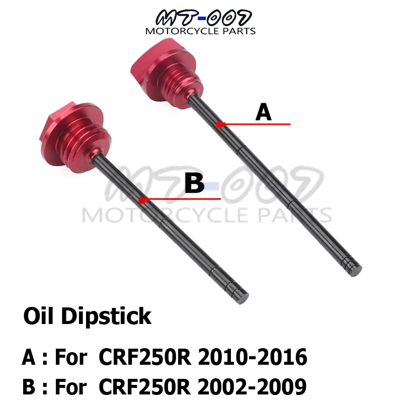 Длинный/короткий масляный щуп двигателя Вилки масло фильтровальные пробки для Honda CRF250R 2002 2003 2004 2009 CRF 250R 2010 2011 2012 2013